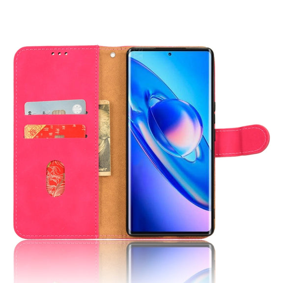 For Blackview A200 Pro Skin Feel Magnetic Flip Leather Phone Case(Rose Red)