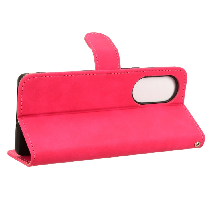 For Blackview A200 Pro Skin Feel Magnetic Flip Leather Phone Case(Rose Red)