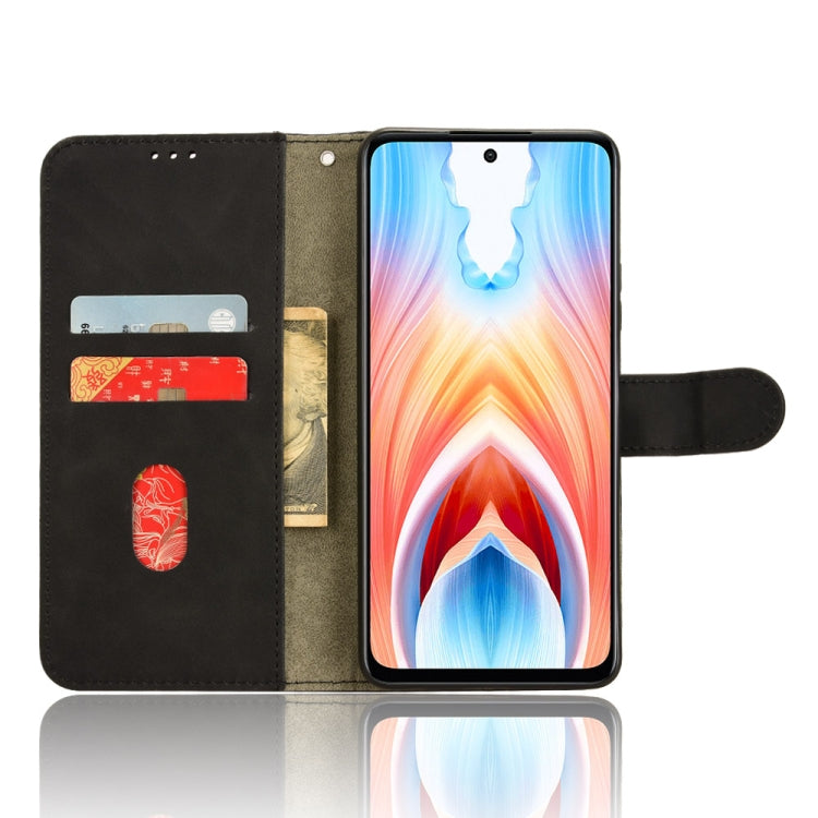 For OPPO A79 5G Skin Feel Magnetic Flip Leather Phone Case(Black)
