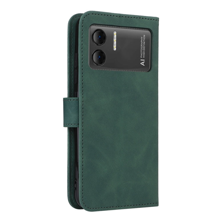 For Doogee X98 / X98 Pro Skin Feel Magnetic Flip Leather Phone Case(Green)