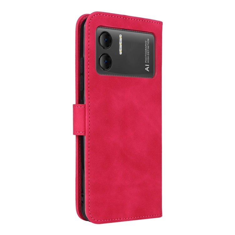For Doogee X98 / X98 Pro Skin Feel Magnetic Flip Leather Phone Case(Rose Red)