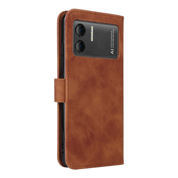 For Doogee X98 / X98 Pro Skin Feel Magnetic Flip Leather Phone Case(Brown)