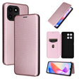 For Honor X6a 4G Carbon Fiber Texture Flip Leather Phone Case(Pink) - Honor Cases by PMC TechLife | Online Shopping South Africa | PMC TechLife