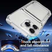 For iPhone 16 Pro Crystal Clear Flip Card Slot Phone Case(Transparent)