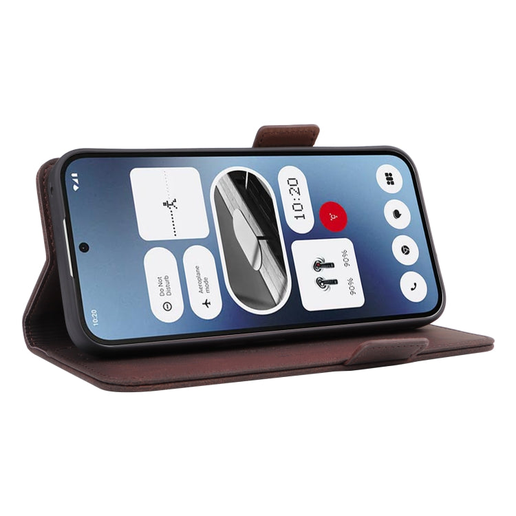 For Nothing Phone 2a Magnetic Clasp Leather Phone Case(Brown)