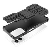 For Motorola Moto G Power 5G 2024 Tire Texture TPU + PC Phone Case with Holder(Black)
