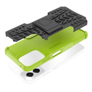 For Motorola Moto G Power 5G 2024 Tire Texture TPU + PC Phone Case with Holder(Green)
