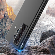 For Honor Magic V2 Electroplated Mirror Protective Phone Case with Holder(Black)