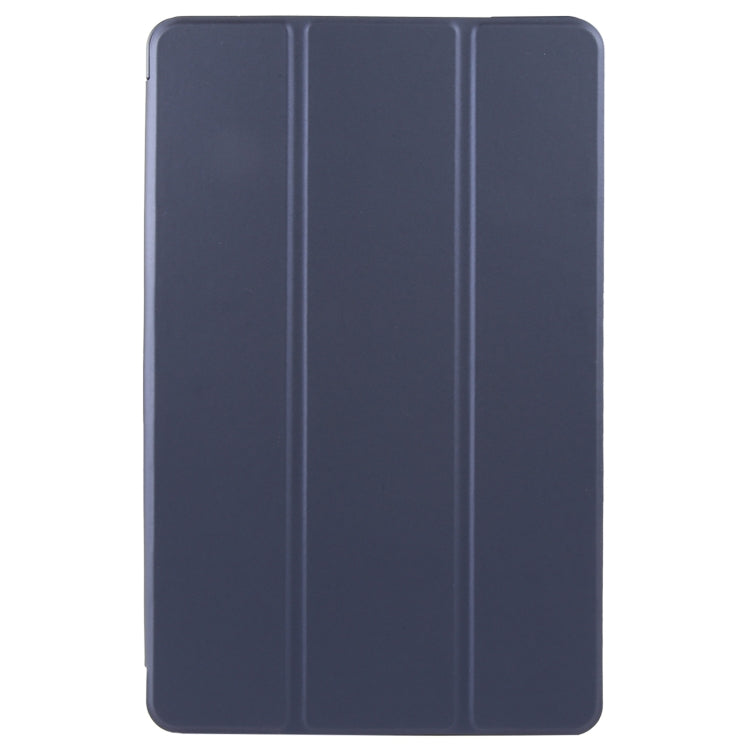 For Honor Pad X9 / X8 Pro Solid Color 3-folding Leather Tablet Case(Dark Blue)