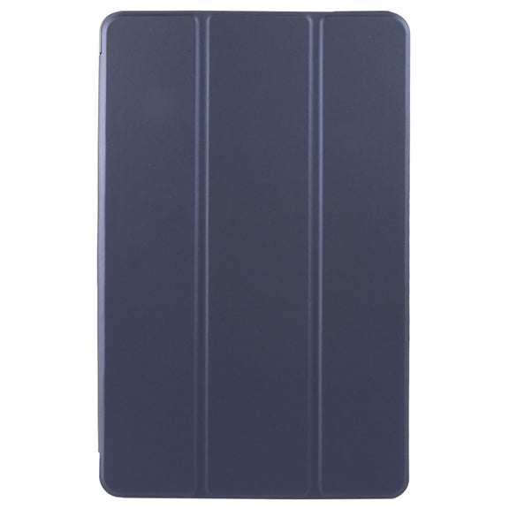 For Honor Pad X9 / X8 Pro Solid Color 3-folding Leather Tablet Case(Dark Blue)