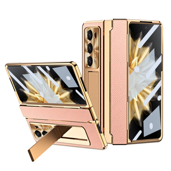 For Honor Magic V2 Shield Series Integrated Folding Phone Case(Rose Gold)