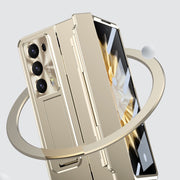 For Honor Magic V2 Integrated Folding Phone Case with Hinge(Rose Gold)
