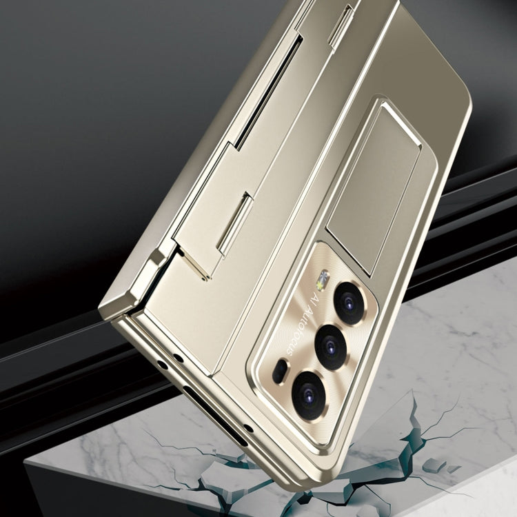 For Honor Magic V2 Integrated Folding Phone Case with Hinge(Rose Gold)