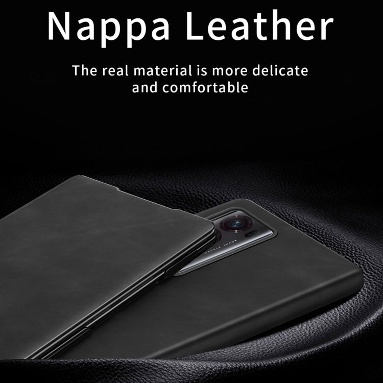 For Honor Magic V2 Celebrity Series Napa Texture Shockproof Phone Leather Case(Black)