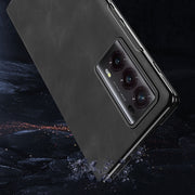 For Honor Magic V2 Celebrity Series Napa Texture Shockproof Phone Leather Case(White)