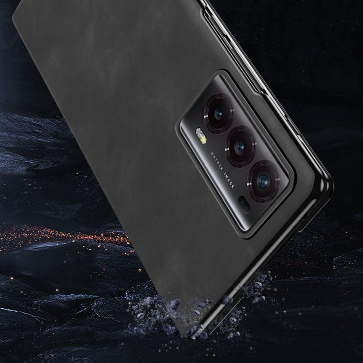 For Honor Magic V2 Celebrity Series Napa Texture Shockproof Phone Leather Case(Brown)