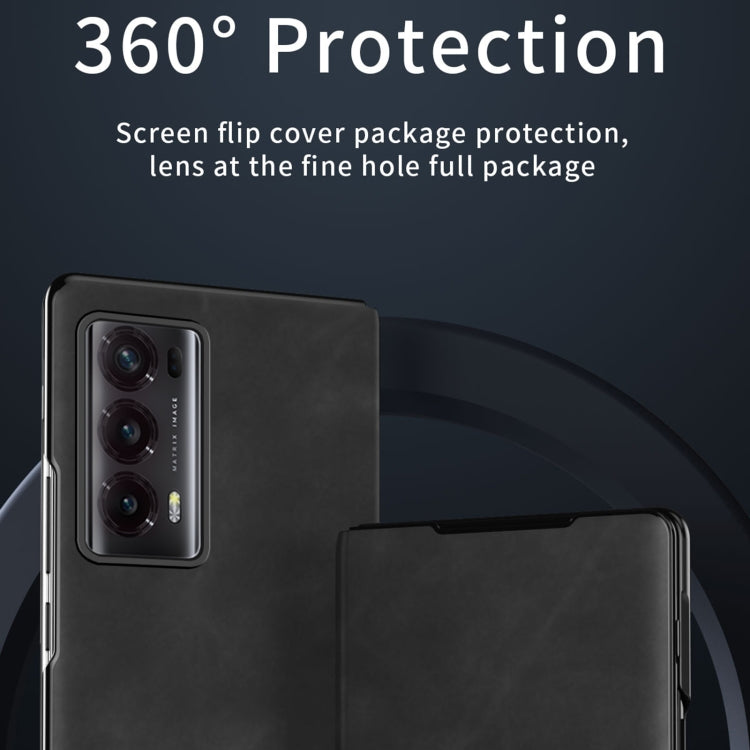 For Honor Magic V2 Celebrity Series Napa Texture Shockproof Phone Leather Case(Brown)