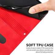 For Motorola Moto G Play 2024 Dream Triangle Leather Phone Case with Lanyard(Red)