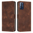 For Motorola Moto G Play 2024 Dream Triangle Leather Phone Case with Lanyard(Brown) - Motorola Cases by PMC Jewellery | Online Shopping South Africa | PMC Jewellery | Buy Now Pay Later Mobicred