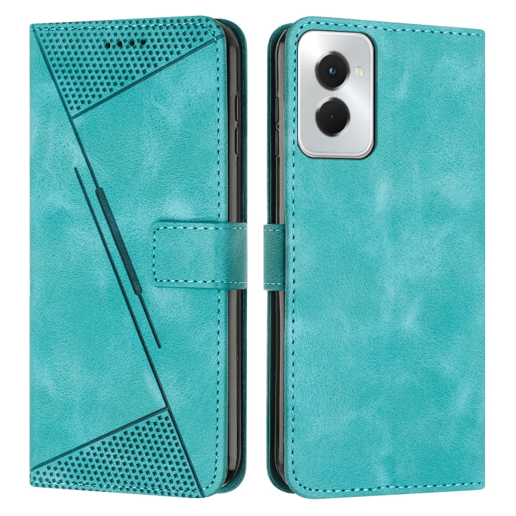 For Motorola Moto G Power 5G 2024 Dream Triangle Leather Phone Case with Lanyard(Green)
