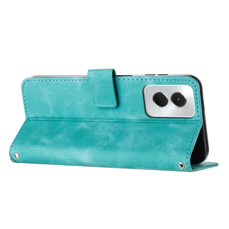 For Motorola Moto G Power 5G 2024 Dream Triangle Leather Phone Case with Lanyard(Green)