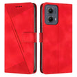 For Motorola Edge 2024 Dream Triangle Leather Phone Case with Lanyard(Red) - Motorola Cases by PMC Jewellery | Online Shopping South Africa | PMC Jewellery | Buy Now Pay Later Mobicred