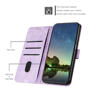For Motorola Edge 2024 Dream Triangle Leather Phone Case with Lanyard(Purple)