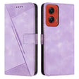 For Motorola Moto G Stylus 5G 2024 Dream Triangle Leather Phone Case with Lanyard(Purple) - Motorola Cases by PMC Jewellery | Online Shopping South Africa | PMC Jewellery | Buy Now Pay Later Mobicred