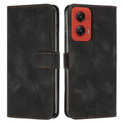 For Motorola Moto G Stylus 5G 2024 Dream Triangle Leather Phone Case with Lanyard(Black)