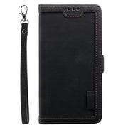 For iPhone 16e Retro Splicing Horizontal Flip Leather Phone Case(Black)