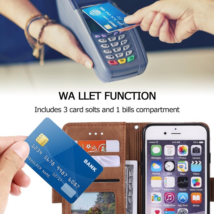 For iPhone 16e Retro Splicing Horizontal Flip Leather Phone Case(Blue)