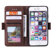 For iPhone 16e Retro Splicing Horizontal Flip Leather Phone Case(Brown)