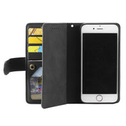 For iPhone 16e Nine Card Zipper Bag Leather Phone Case with Lanyard(Black)