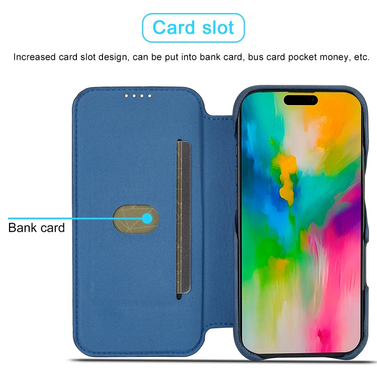 For iPhone 16 Pro Max LC.IMEEKE Hon Ancient Series Flip Leather Phone Case(Blue)