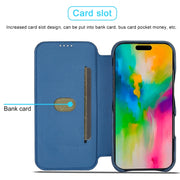 For iPhone 16 Pro Max LC.IMEEKE Hon Ancient Series Flip Leather Phone Case(Blue)