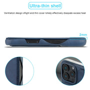 For iPhone 16 Pro Max LC.IMEEKE Hon Ancient Series Flip Leather Phone Case(Blue)