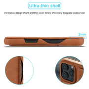 For iPhone 16 Pro Max LC.IMEEKE Hon Ancient Series Flip Leather Phone Case(Brown)