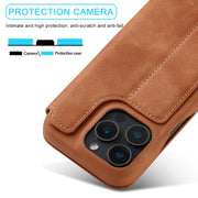 For iPhone 16 Pro Max LC.IMEEKE Hon Ancient Series Flip Leather Phone Case(Brown)