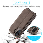 For iPhone 16 Plus LC.IMEEKE Hon Ancient Series Flip Leather Phone Case(Coffee)