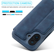 For iPhone 16 LC.IMEEKE Hon Ancient Series Flip Leather Phone Case(Blue)