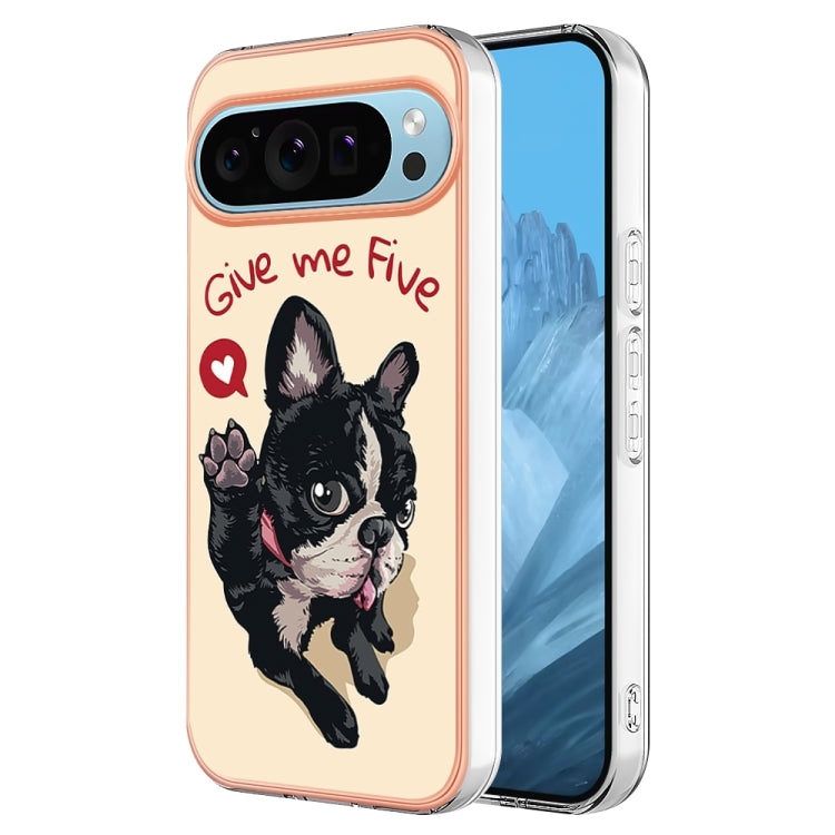 For Google Pixel 9 / 9 Pro Electroplating Dual-side IMD Phone Case(Lucky Dog)
