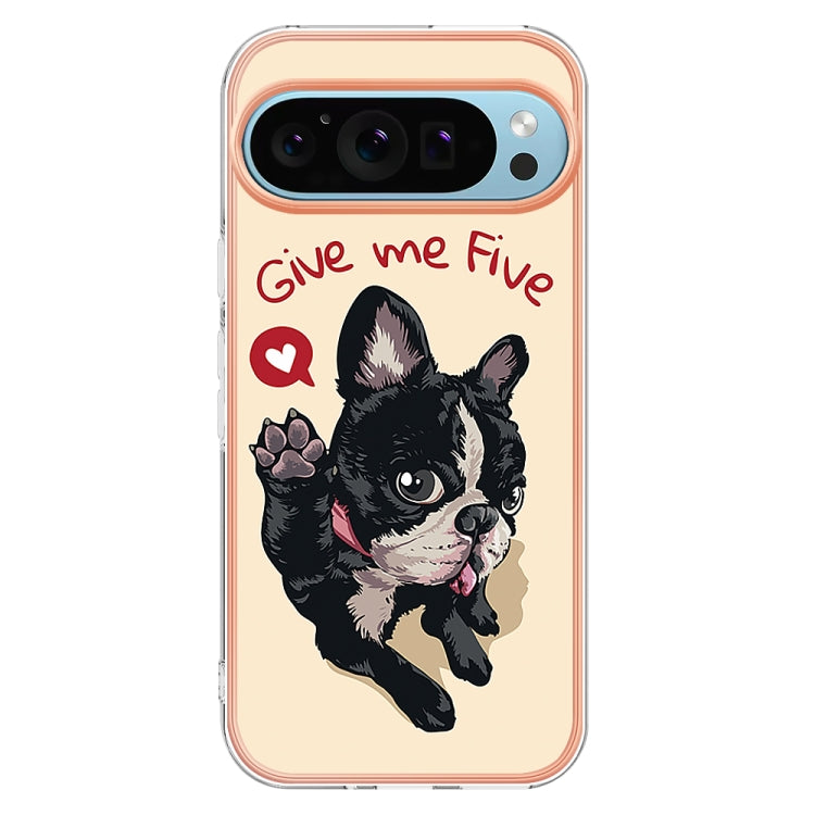 For Google Pixel 9 / 9 Pro Electroplating Dual-side IMD Phone Case(Lucky Dog)
