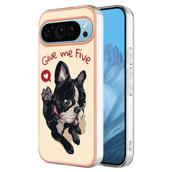 For Google Pixel 9 / 9 Pro Electroplating Dual-side IMD Phone Case(Lucky Dog)