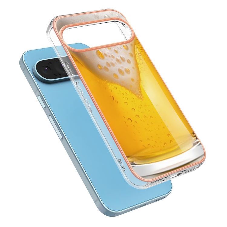 For Google Pixel 9 / 9 Pro Electroplating Dual-side IMD Phone Case(Draft Beer)