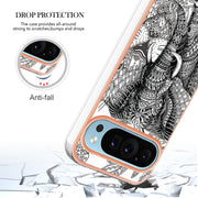 For Google Pixel 9 Pro XL Electroplating Dual-side IMD Phone Case(Totem Elephant)