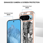 For Google Pixel 9 Pro XL Electroplating Dual-side IMD Phone Case(Totem Elephant)