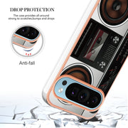 For Google Pixel 9 Pro XL Electroplating Dual-side IMD Phone Case(Retro Radio)