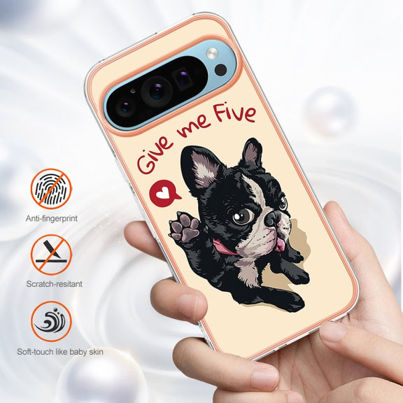 For Google Pixel 9 Pro XL Electroplating Dual-side IMD Phone Case(Lucky Dog)