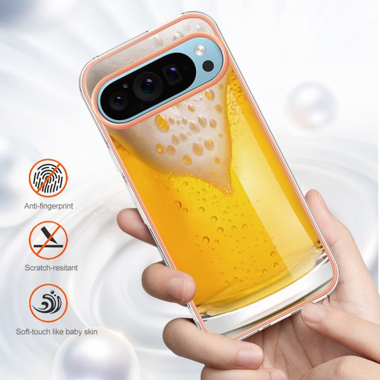For Google Pixel 9 Pro XL Electroplating Dual-side IMD Phone Case(Draft Beer)