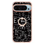 For Google Pixel 9 / 9 Pro Electroplating Dual-side IMD Phone Case with Ring Holder(Equation)